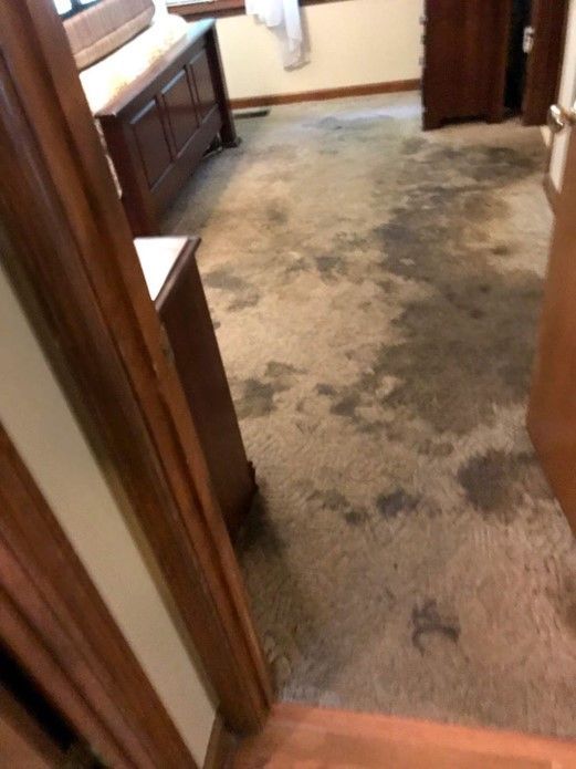 Dirty Carpet  Before Cleaning — Piedmont, OK — America United Carpet Services