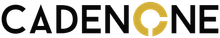 The word cadenone is written in black and yellow on a white background.