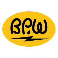 Yellow oval logo with the letters