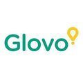 Logo Glovo: testo verde con un segnaposto giallo.