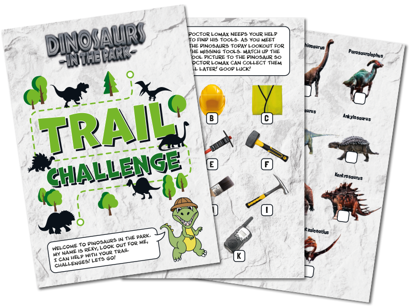 Dinosaurs in the Park Trail Challenge booklet