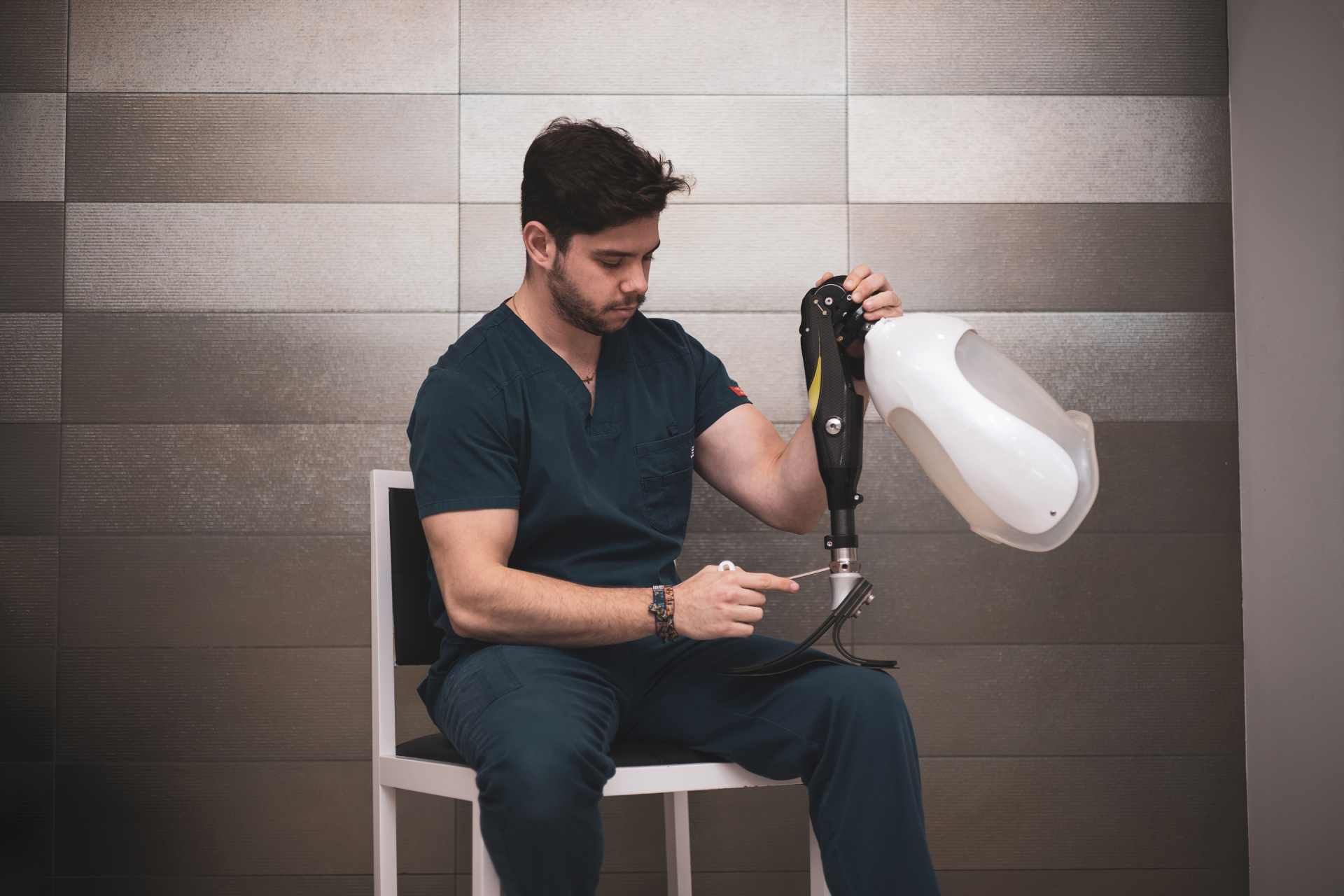 A person receiving care for a prosthetic device at Kenney Orthopedics near Lexington, Kentucky (KY)