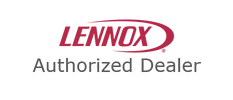 The lennox authorized dealer logo is on a white background.