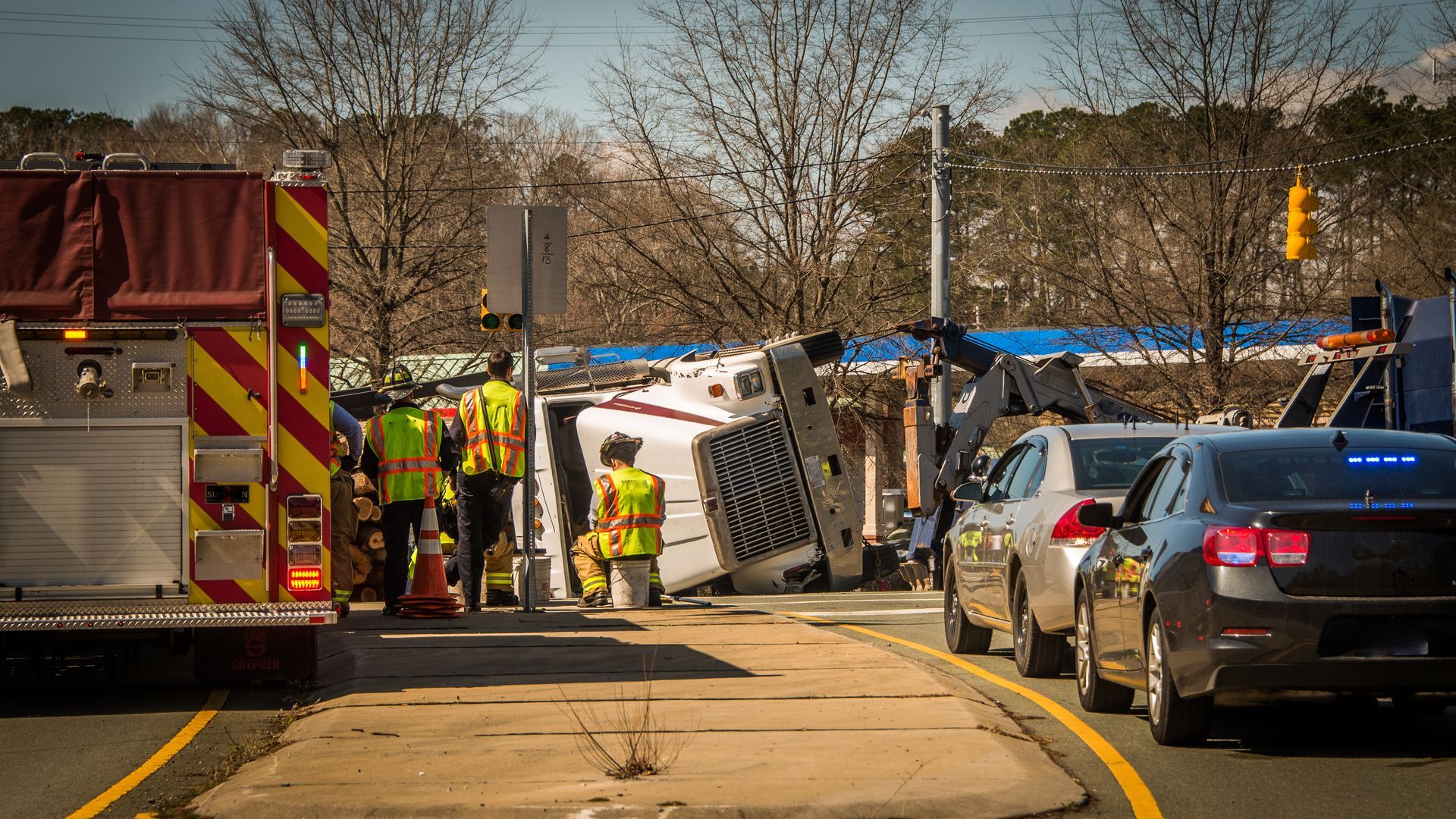 bystander at a car accident