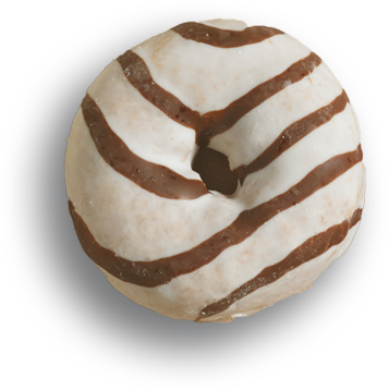 zebra mini donut