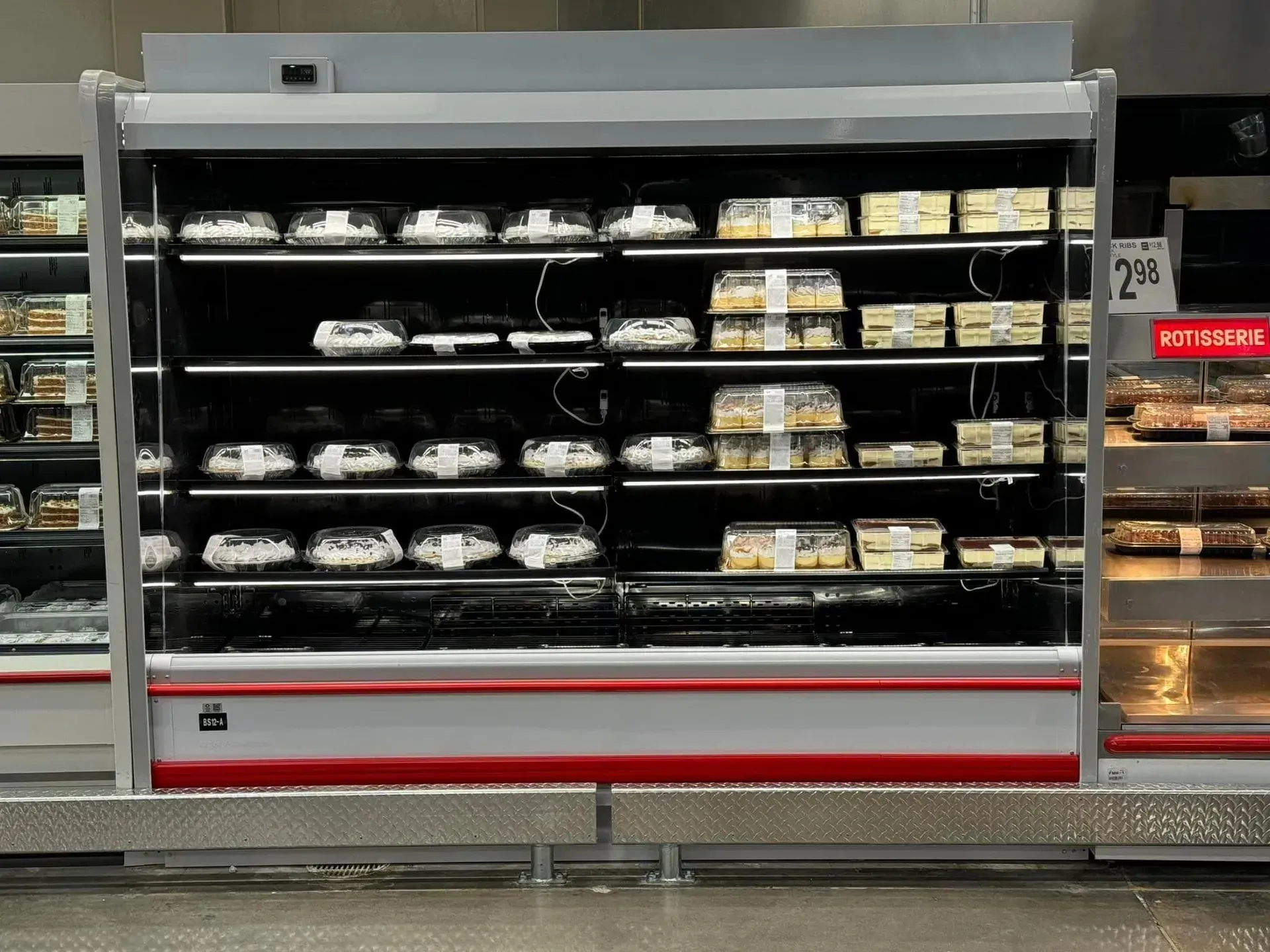 A display case in a store with a sign that says 2.99