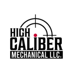 A logo for a company called high caliber mechanical llc.