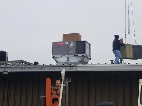 Workers on the Roof — Janesville, WI — Polar Refrigeration & Heating Inc