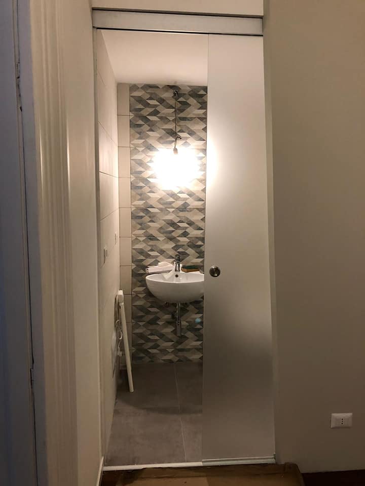 porta in vetro bagno