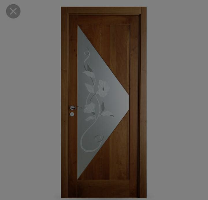 porta interna in legno e vetro