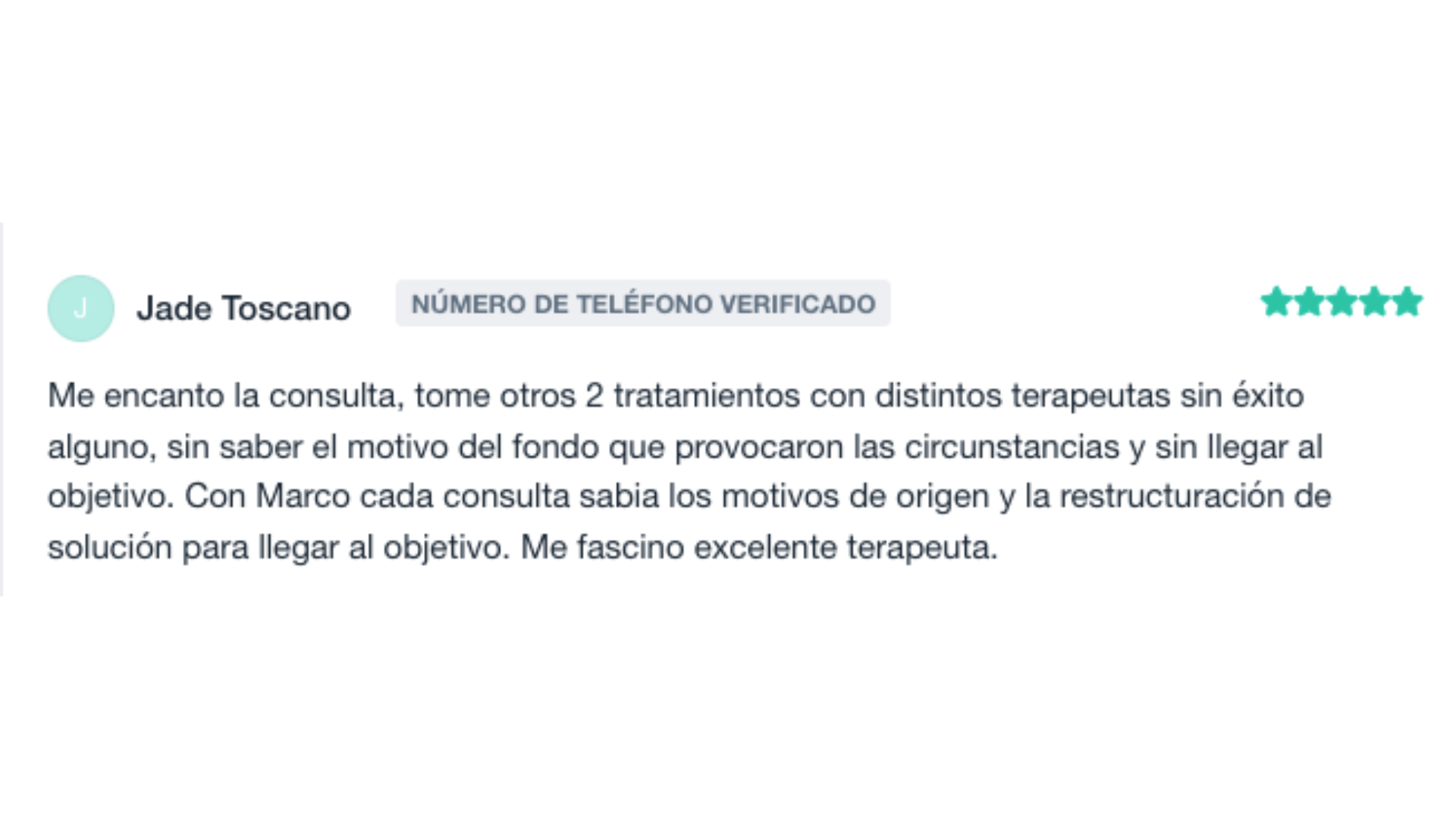Opiniones sobre el Psicólogo Marco Rosas