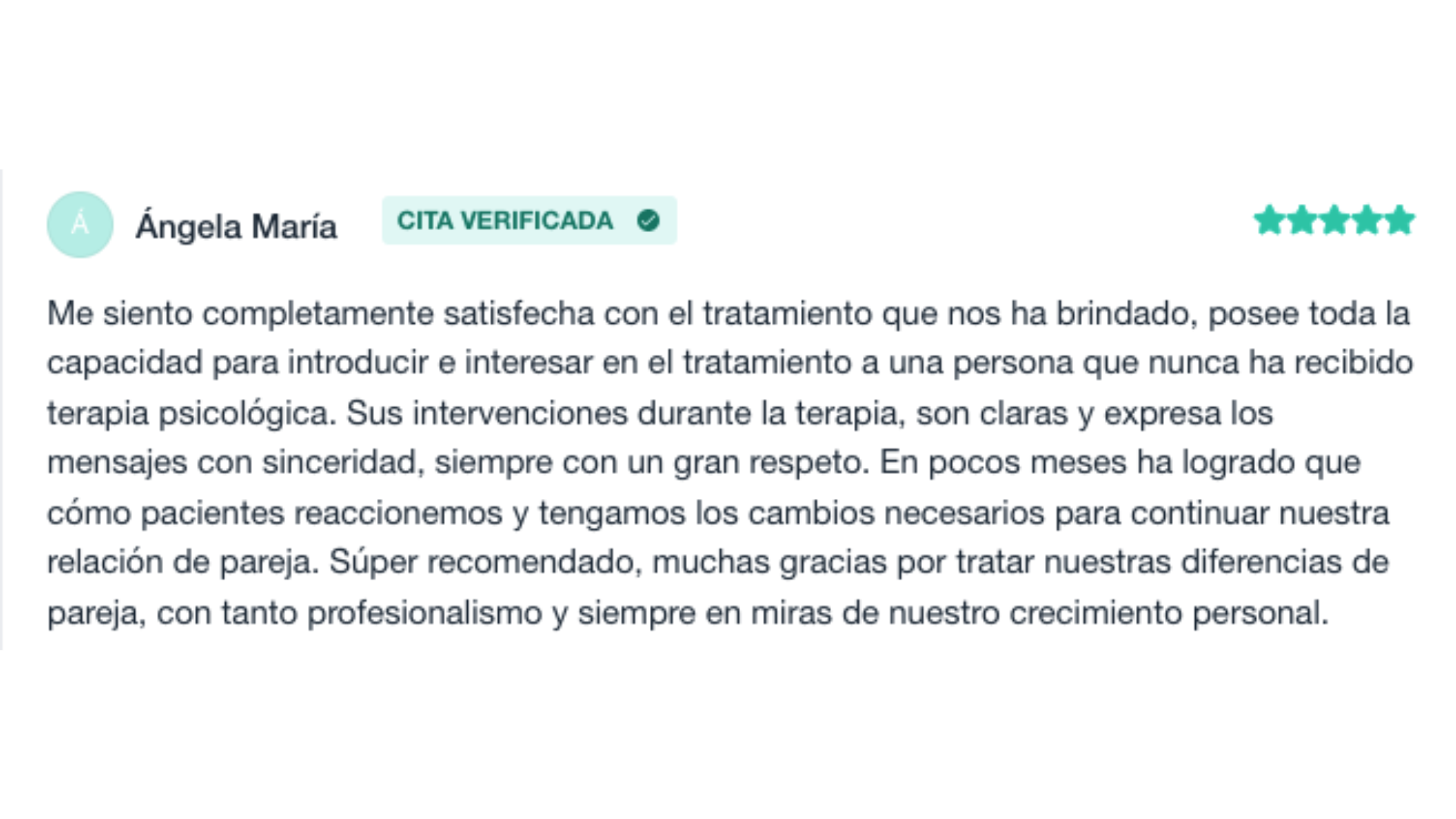 Reseña positiva del Psicólogo Marco Rosas