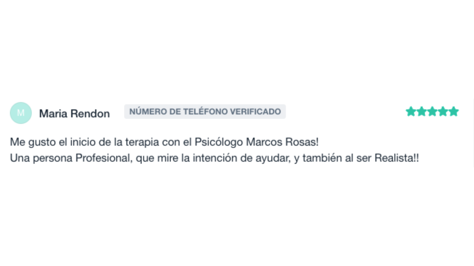 Opiniones sobre el Psicólogo Marco Rosas