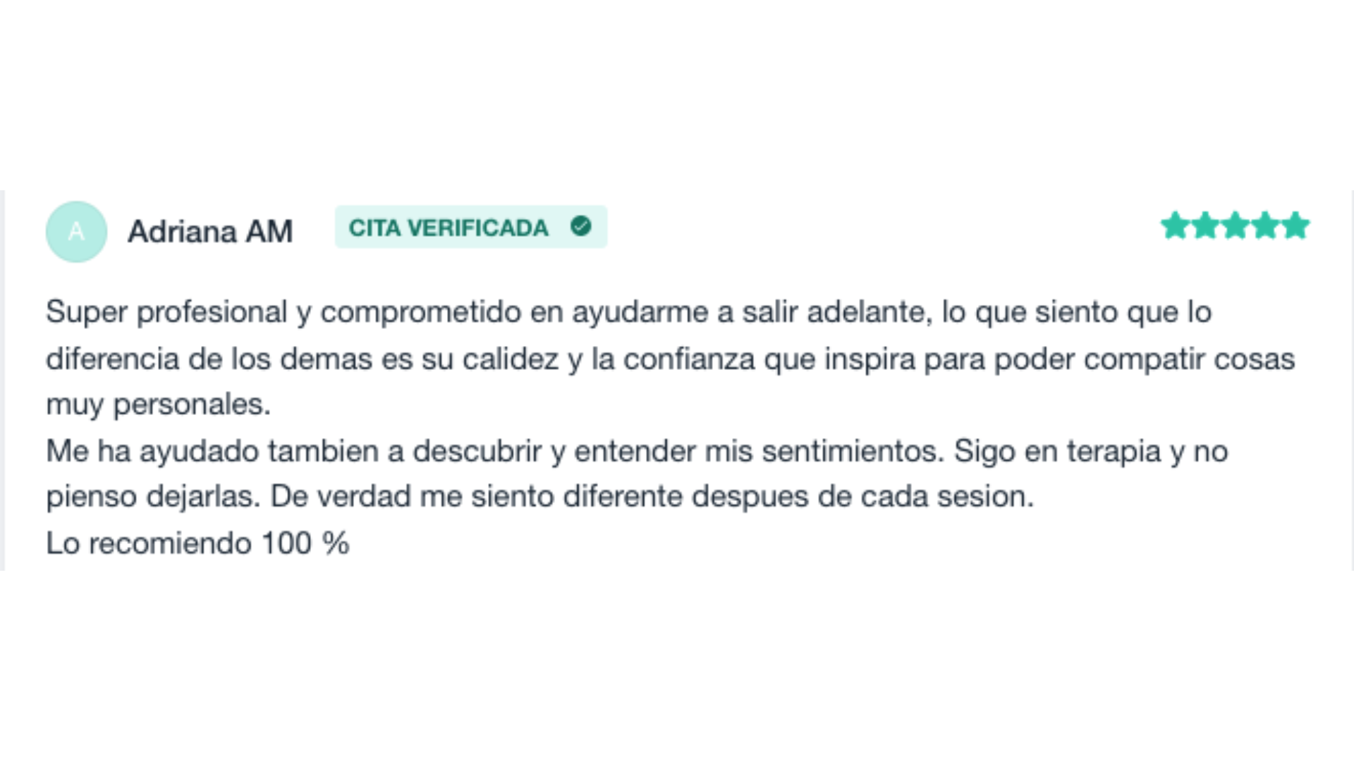 Reseña positiva del Psicólogo Marco Rosas