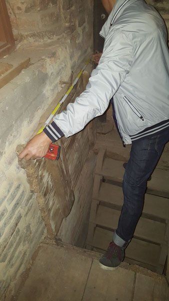 sopralluogo per lavoro di restauro