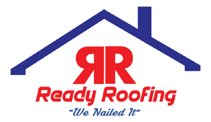 Ready Roofing logo with blue roof, red "RR" initials, and tagline "We Nailed It."