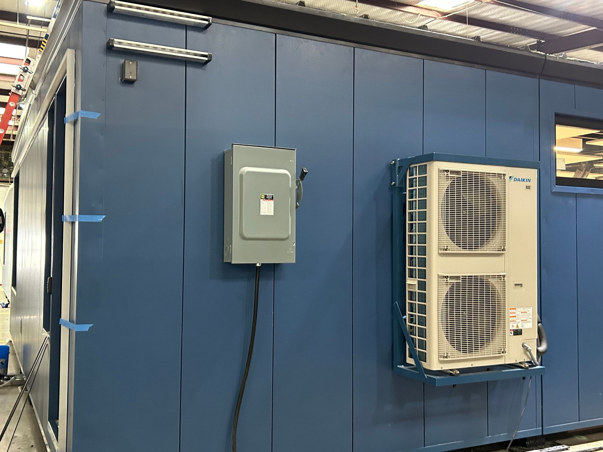 Modular POD completed, Electrical disconnect, HVAC unit