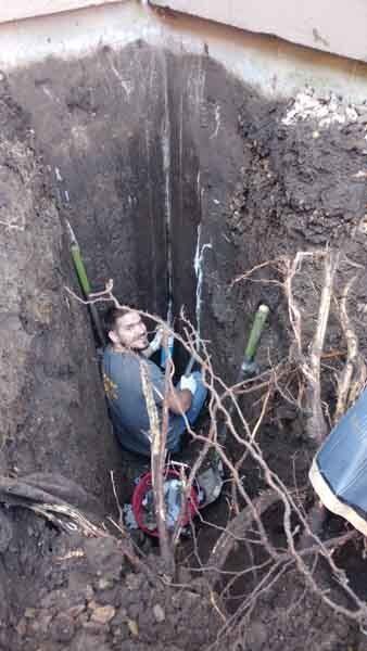 person with equipment