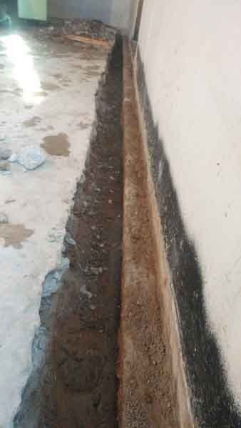 dug channel in ground