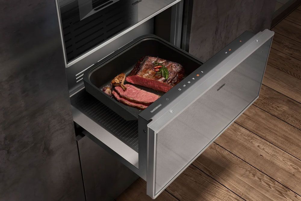 gaggenau luxury appliance warming drawer at caterbitz dorset