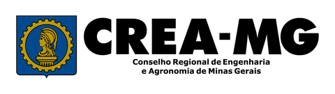Um logotipo para crea-mg é mostrado em um fundo branco
