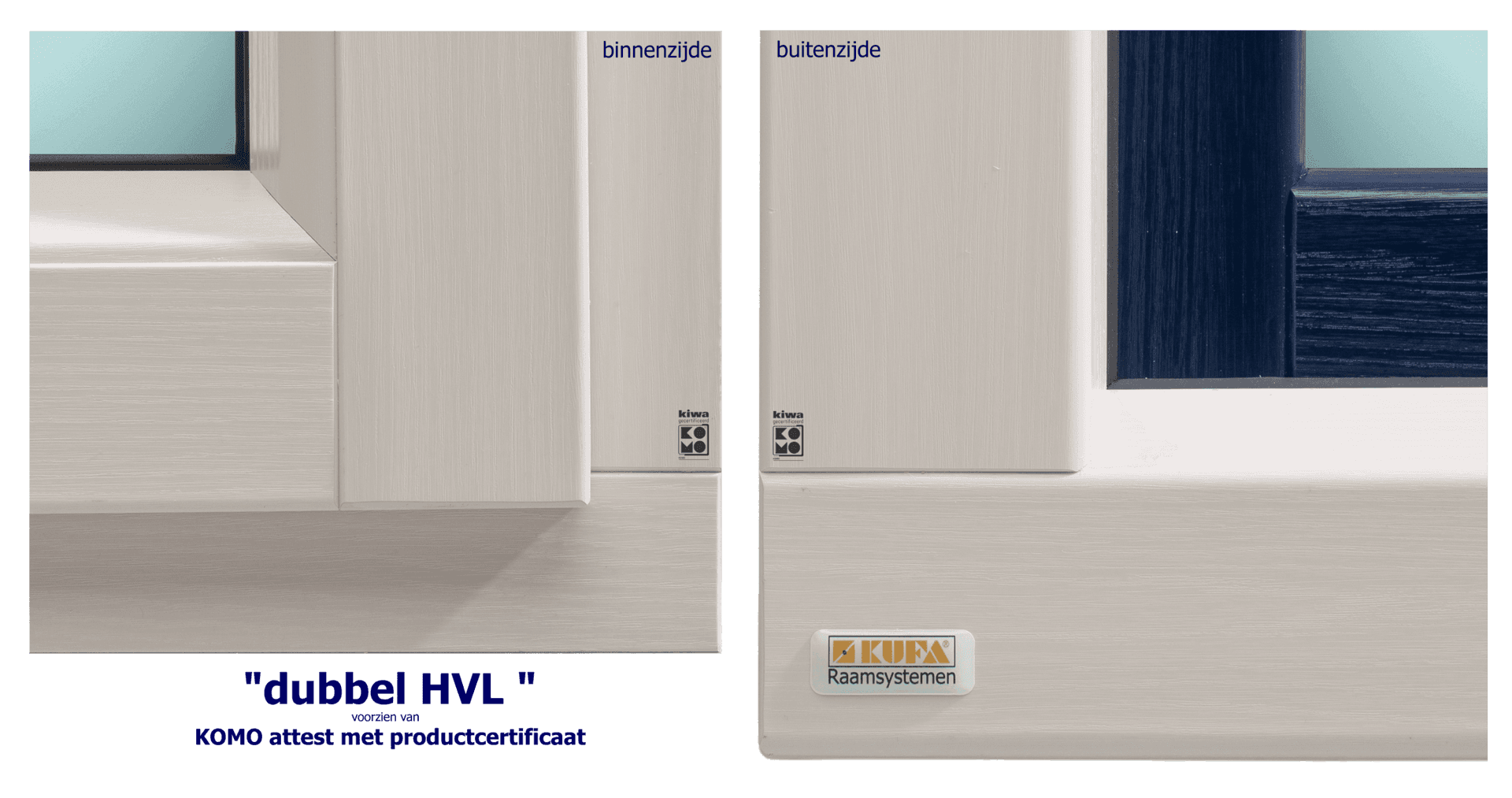 Kunststof kozijn met houtverbinding Look