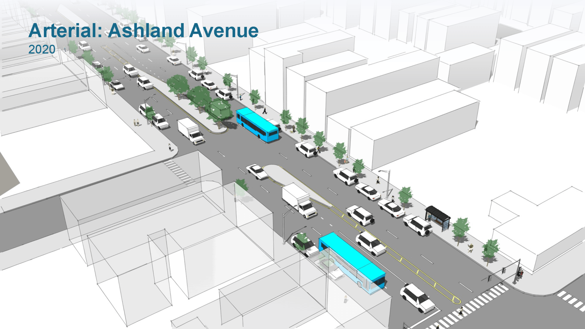 Illustration of Ashland Avenue in 2020