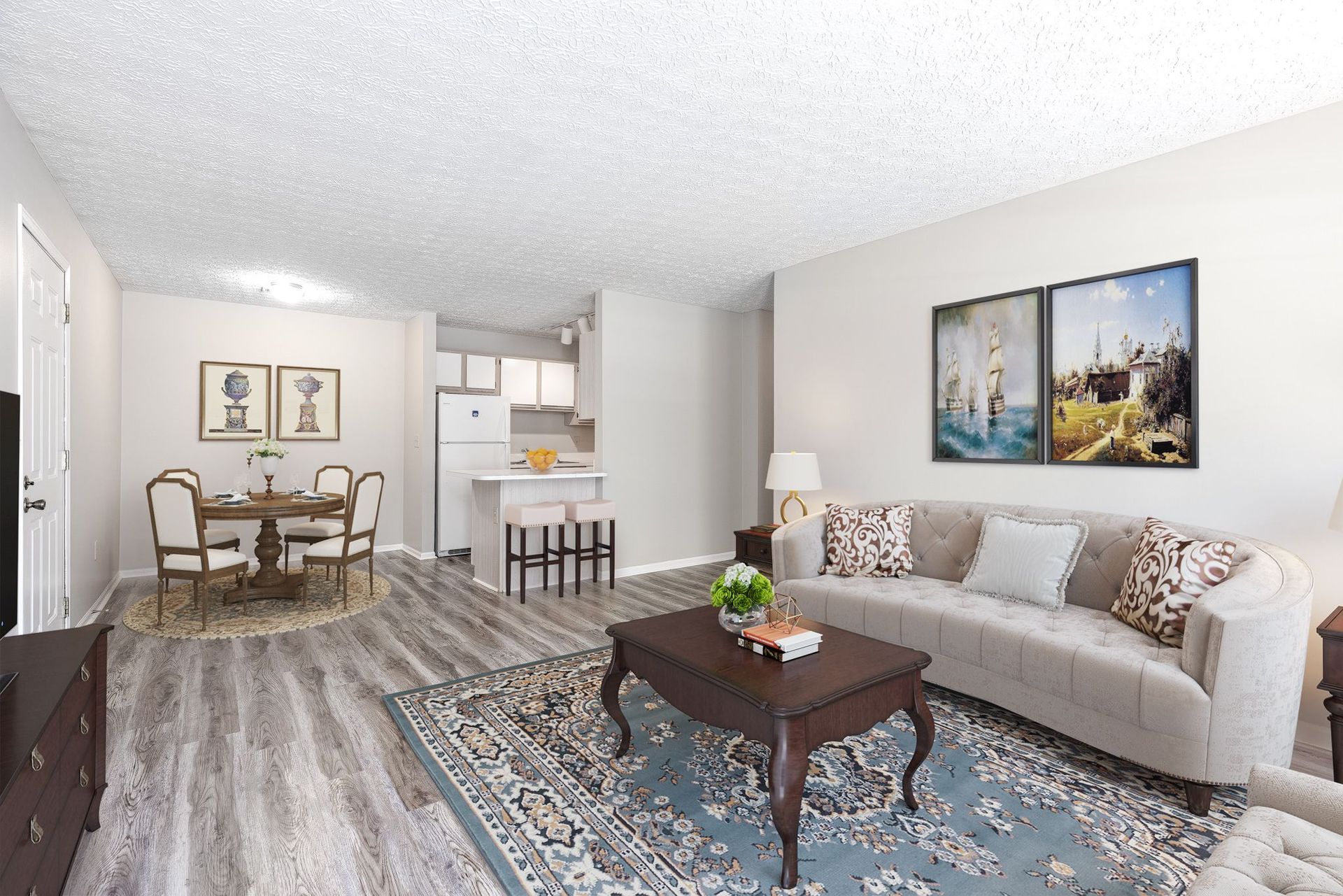 living room furnished