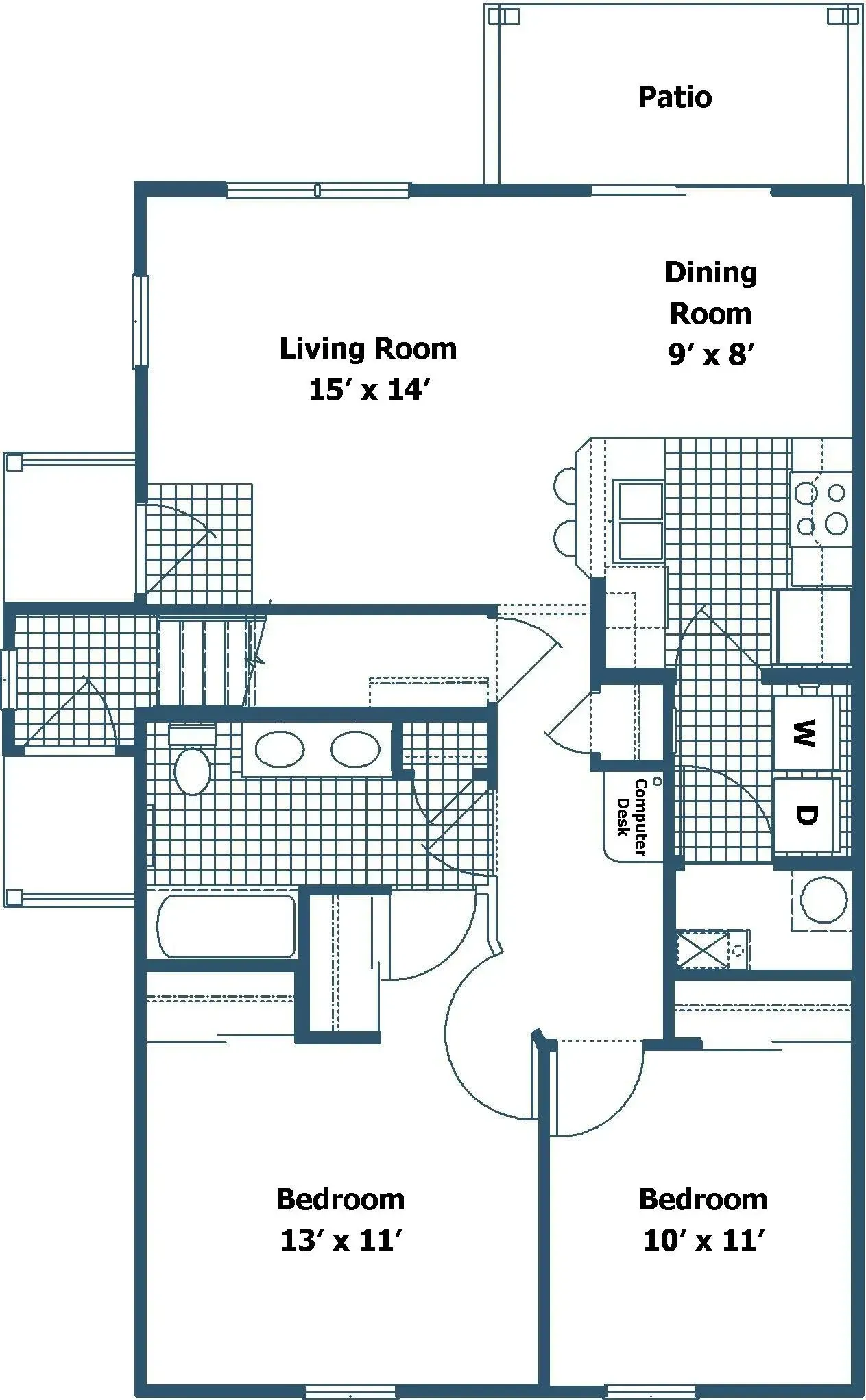 Two Bedroom - Downstairs