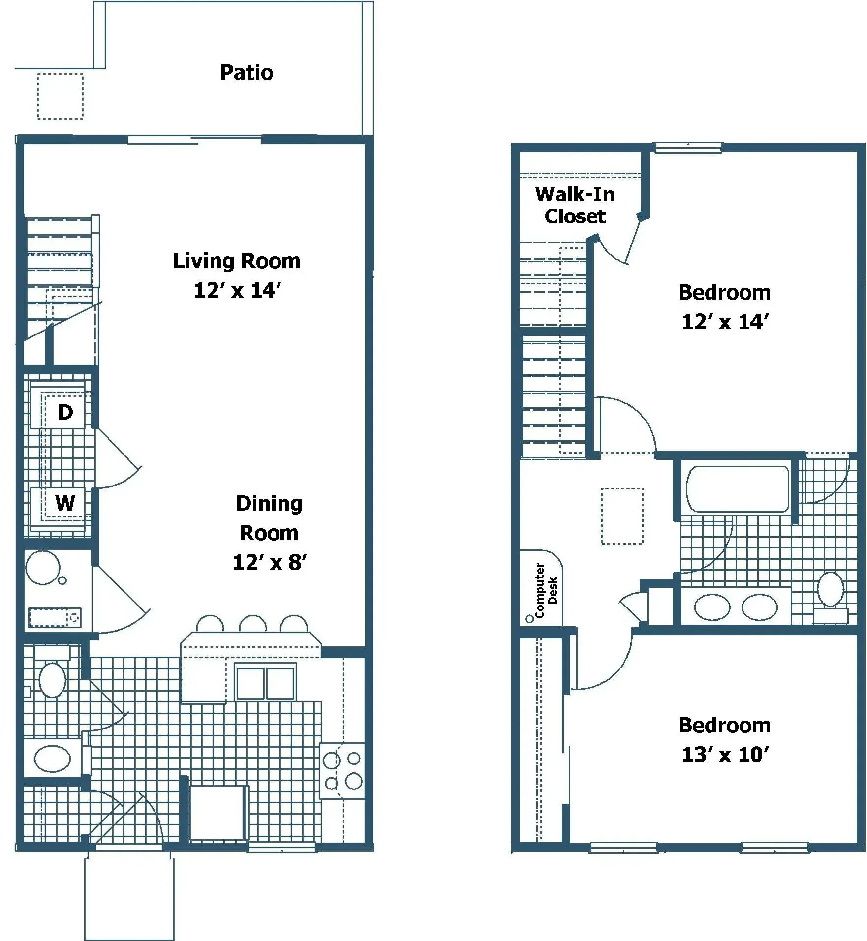 Two Bedroom - Townhome