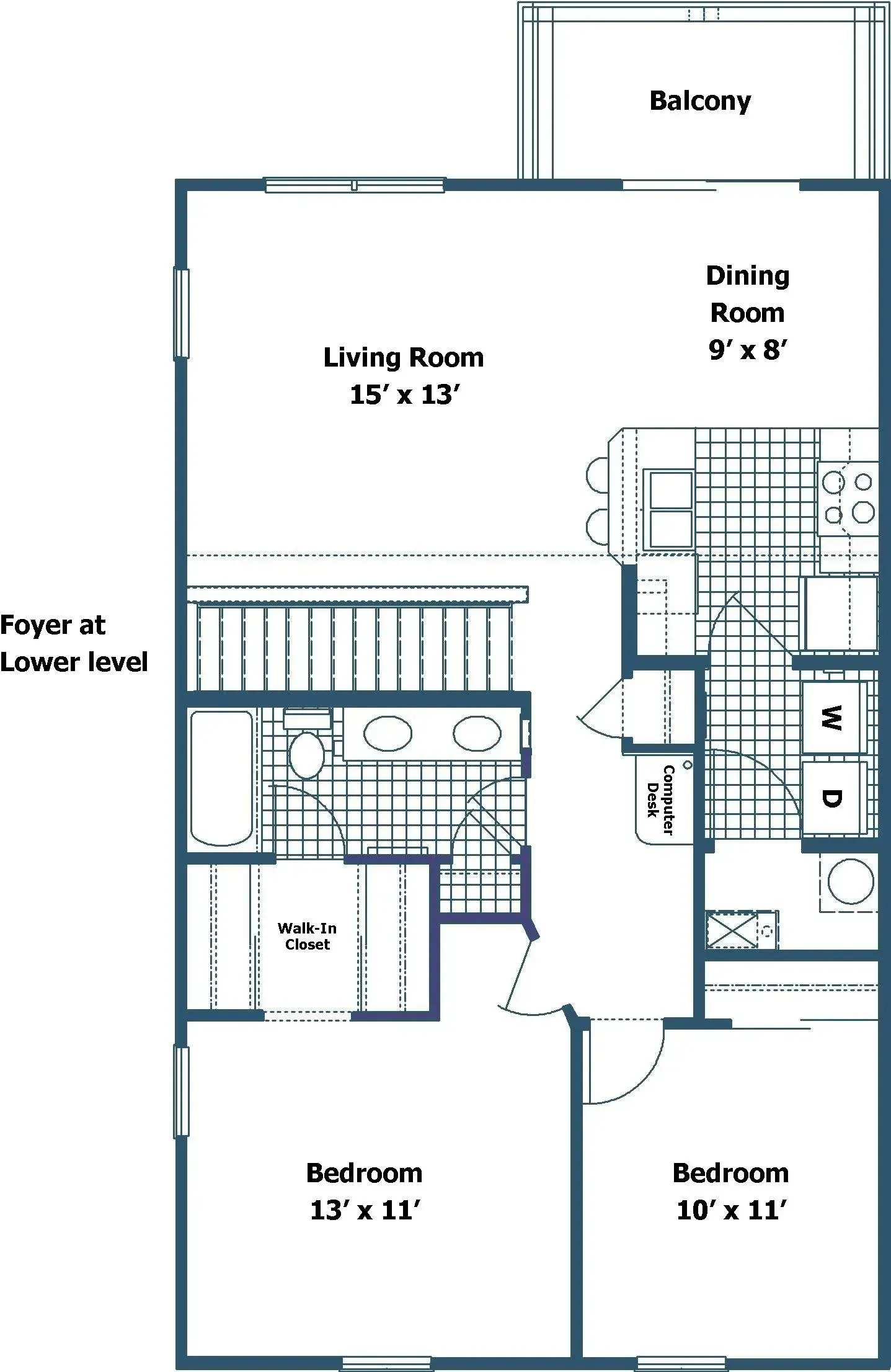 Two Bedroom - Upstairs