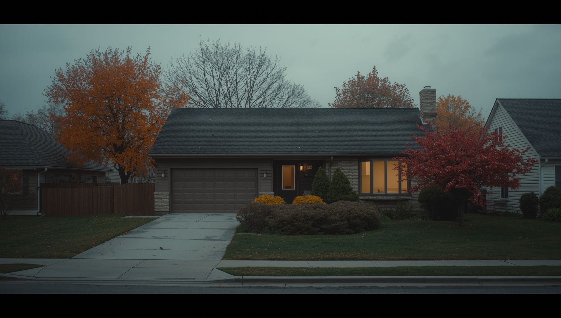 Residential home showing common risk factors insurers evaluate when determining high-risk homeowners