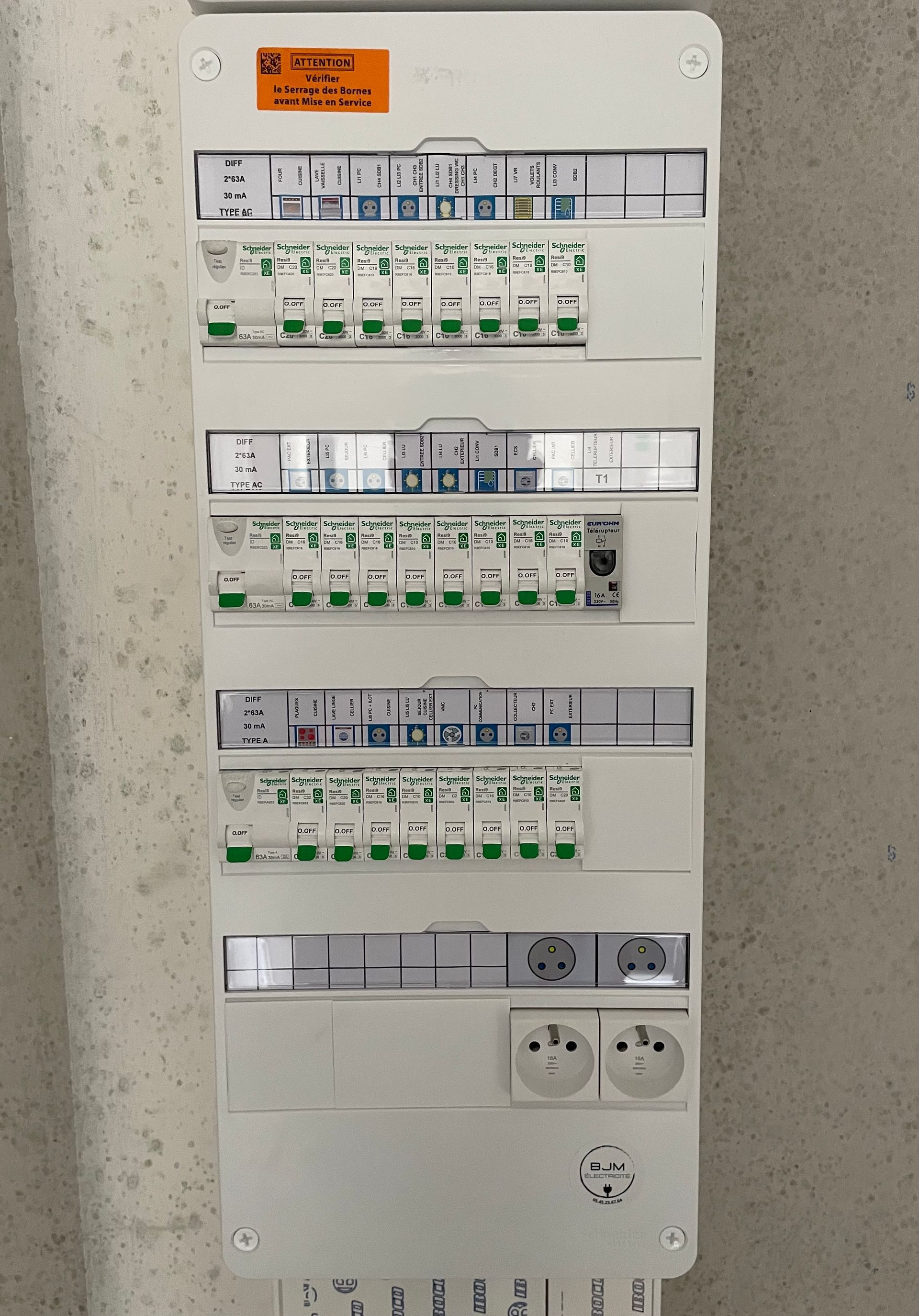 Pose tableau électrique