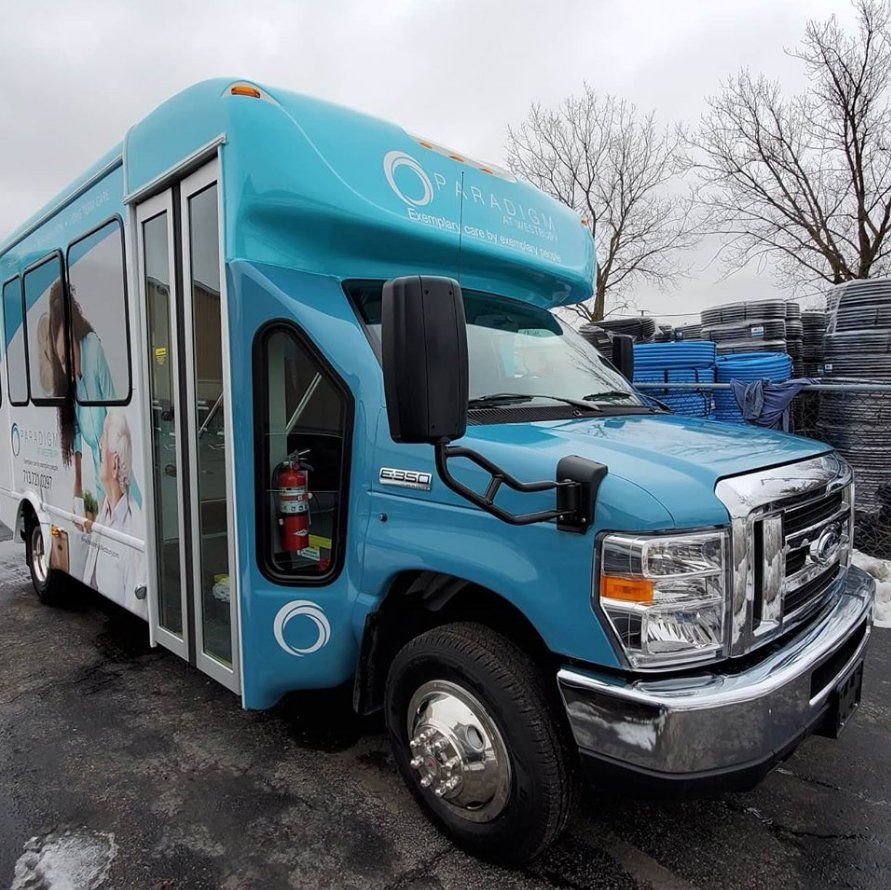 Close Up Photo Of A Decal Bus — Lombard, IL — X-Treme Graphics & Lettering Inc