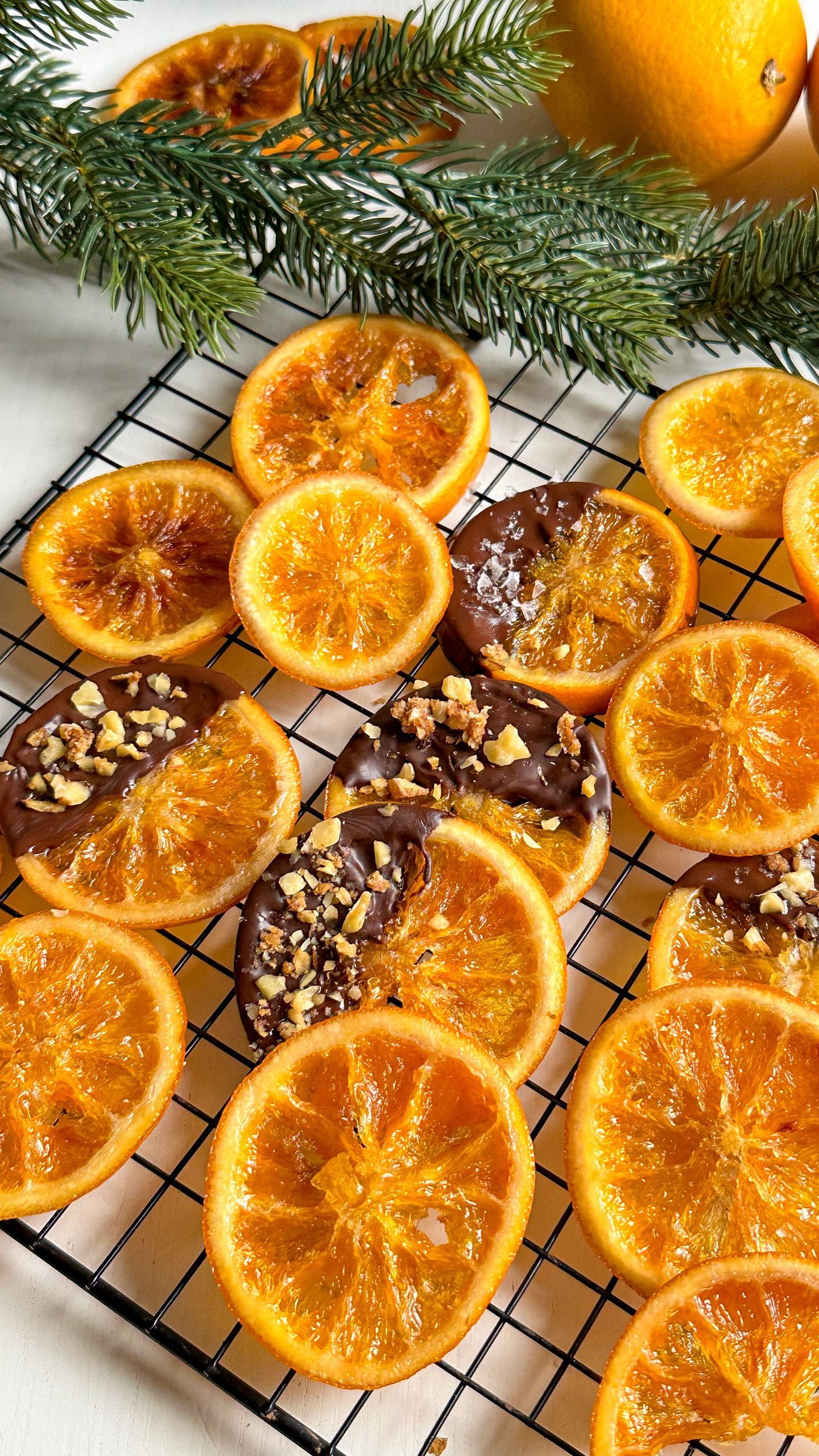 Kandierte Orangen mit Zartbitter-Schokolade