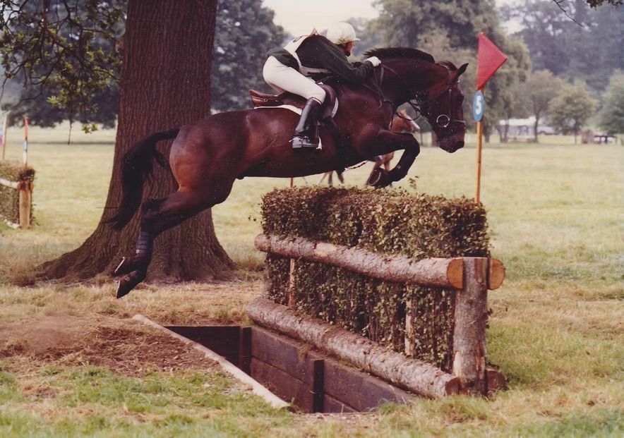 Anna Dangerfield competing in cross-country eventing