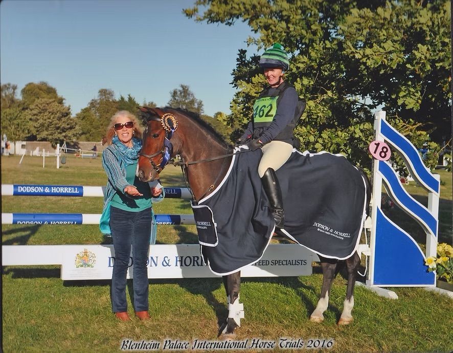 Amanda Sivewright with rider and horse at Blenheim Palace International Horse Trials