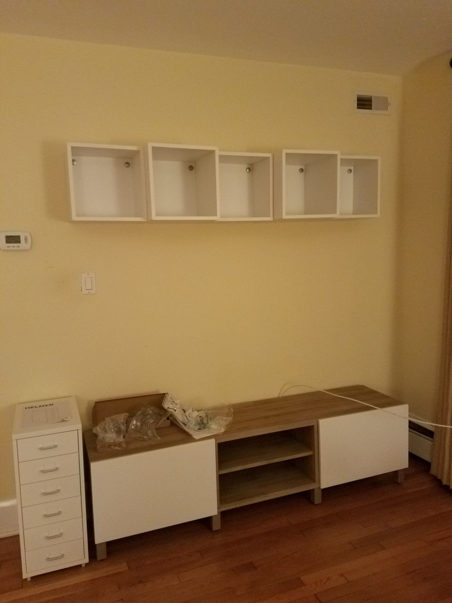 IKEA wall shelving and cabinet by dismantlefurniture