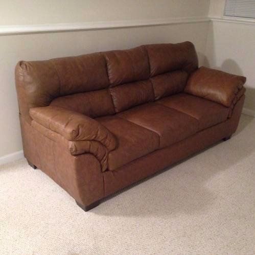 Leather brown sofa disassembly