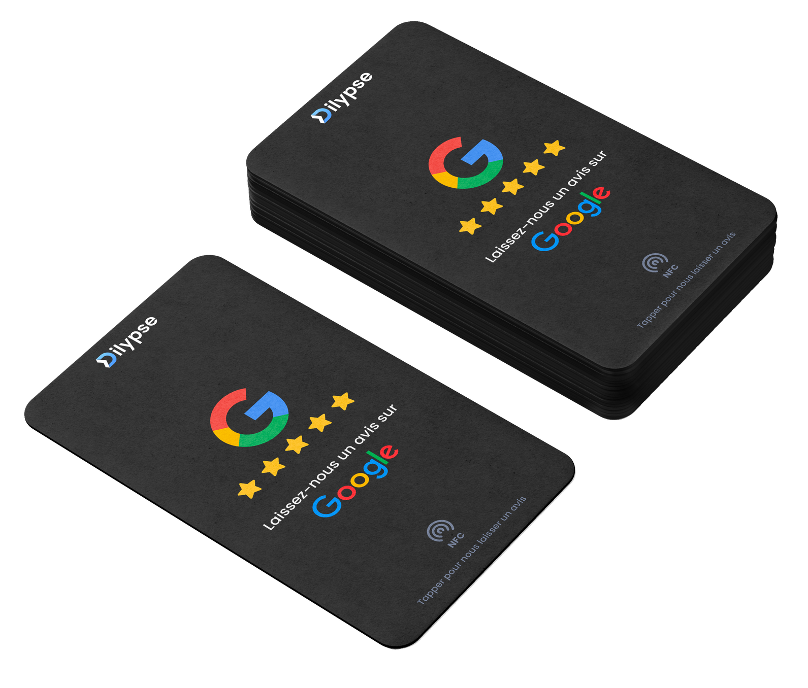 Two business cards with the google logo on them