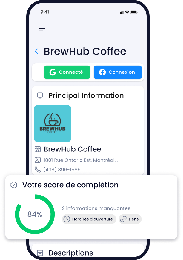 A screenshot of the brewhub coffee app on a cell phone.