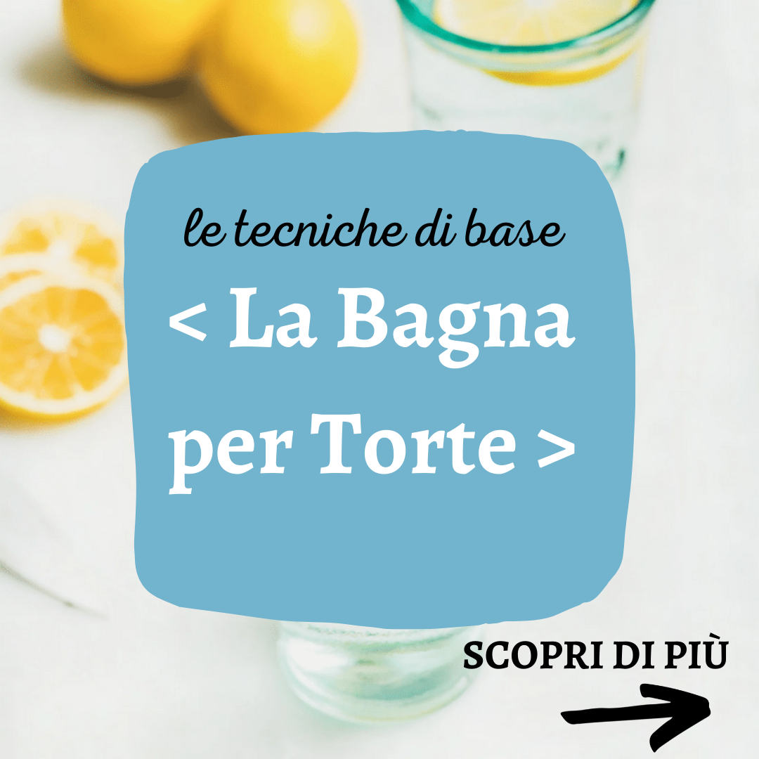 A blue sign that says le tecniche di base < la bagna per torte >