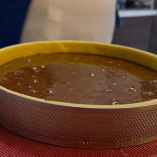 Crostata brownie in forno statico durante la cottura a 170°C