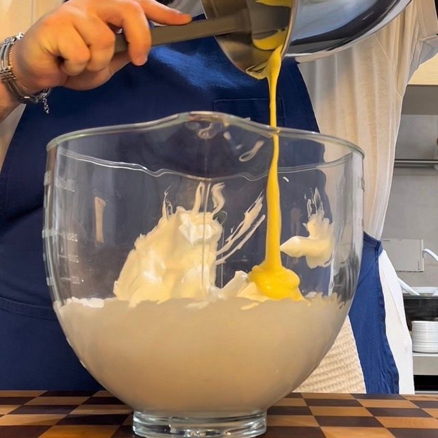 Tuorli montati con lo zucchero