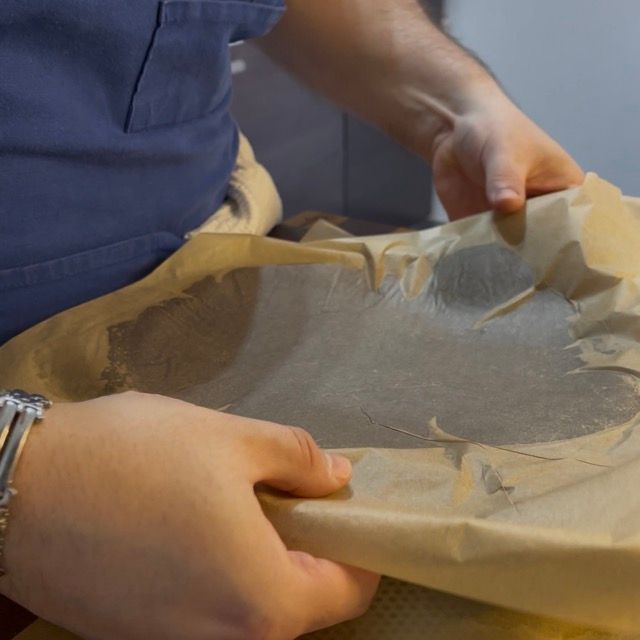 Guscio di frolla crudo prima della cottura