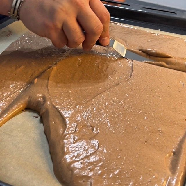 Biscuit al cacao appena sfornato e soffice