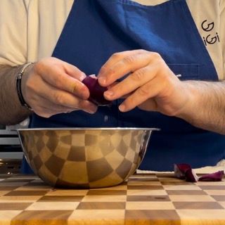 Focaccine pesche e zucchine marinate