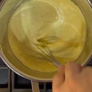 La crema pasticcera che si addensa