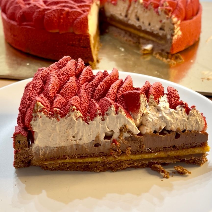crostata chocolate flower