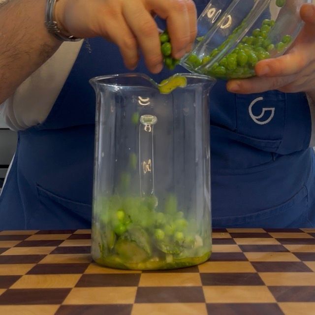 crema di zucchine e piselli